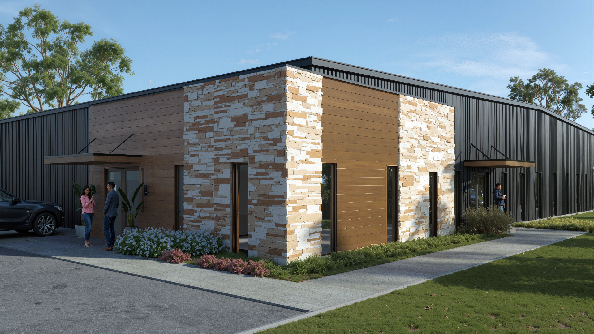 Industry 650 modern industrial flex building exterior